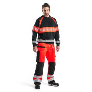 BLAKLADER - 335911589955XXL Pull haute visibilité Noir/Rouge-EAN 7330509553947 HI-VIS WORKWEAR - Product Image 3