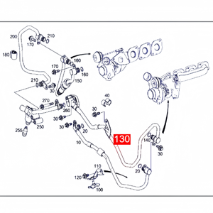 Pour Mercedes <span class=keywords><strong>Benz</strong></span> classe S W221 S500 S63 AMG tuyau de refroidissement tuyau turbocompresseur ligne de liquide de refroidissement 2782001100 A2782001100 avec une bonne qualité - Product Image 6
