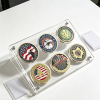 Boîte de présentation transparente en acrylique de 1 mm d'épaisseur pour pièces de collection, médailles et badges – Idéale pour la maison et le magasin