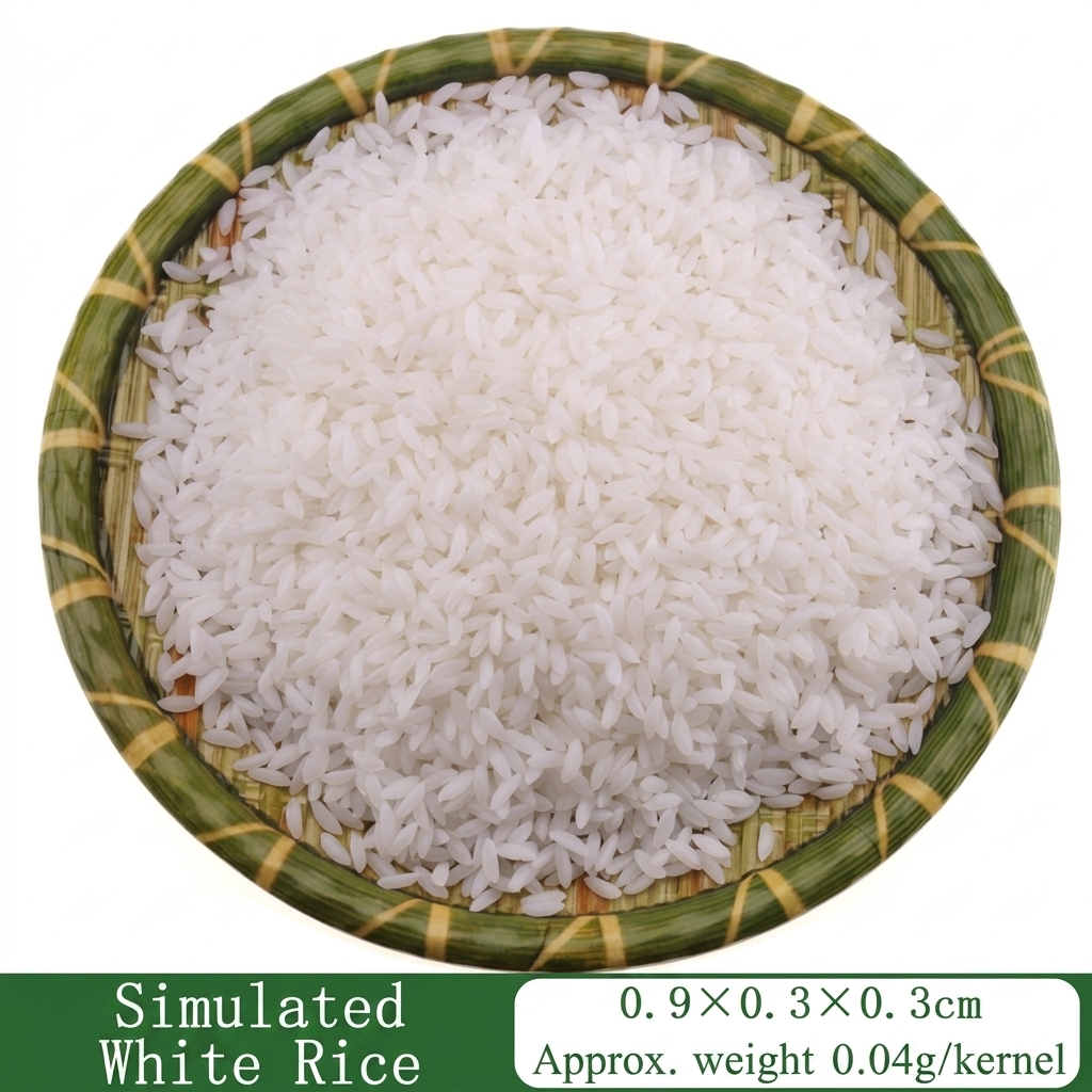 Simulación de arroz blanco - sin plato