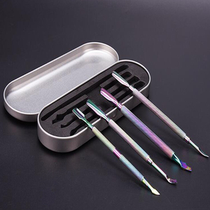 Arc-en-ciel En Métal À Clouer 2 Voies Pédicure Manucure Soin Nettoyant Ongles Cuticules Poussoirs Kit - Product Image 4