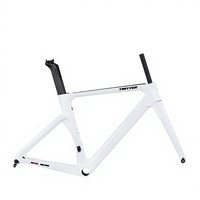 Cadre de vélo de montagne en fibre de carbone Zhuite R12pro avec passage interne des câbles, aérodynamique, freins à disque doubles, axe traversant