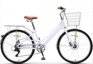 Bicicleta JT Classic para Hombre y Mujer, Acero con Alto Contenido de Carbono, 7 Velocidades, Cuadro de Aluminio, Horquilla con Suspensión Trasera, Frenos Delanteros/Traseros, 24/26 Pulgadas, JT Alto Contenido de Carbono S - Product Image 3