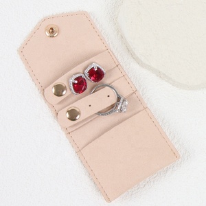 Women's Luxury Portable Travel Jewelry Organizer Pouch with Lock Mini <b>Case</b> for <b>Earrings</b> and Bracelets Storage - Product Image 3
