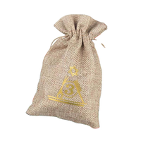 Logo personnalisé plusieurs tailles lin tirage cordon sac emballage cadeau cordon sac réutilisable jute mini sacs cadeaux