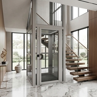 Ascenseur commercial de luxe sans engrenages MRL de 400 kg à 630 kg pour villas, hôtels et immeubles de bureaux