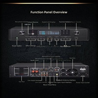 Amplificateur audio professionnel numérique stéréo avec effets d'écho pour karaoké KTV, 2*300W, boîtier métallique, système de sonorisation professionnel, mixeur
