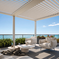 Pergola en aluminium à toit à lames orientables, revêtement poudré, pour extérieur, gazebo, auvent, jardin, fournisseur
