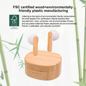 Wayna Woodbuds Iv T15 Tre Earbuds Đúng Không Dây Stereo Trong Tai Tai Tai Nghe LED Chỉ Số Pin Thân Thiện Với Môi Chất Liệu Tai Nghe - Product Image 3