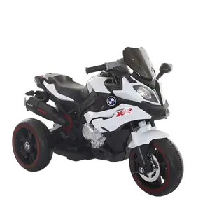 2022 Fashion Electric Tricycle Toy for Children 3-Wheel Plastic Electric Motorcycle with Flashing Light Remote Control Wholesale