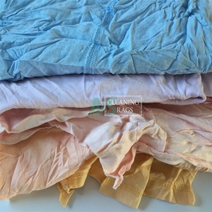 Trapos de punto de colores mezclados de baja pelusación, bolsas de 10kg, 20kg, 25kg, trapos de algodón reciclados de color claro, trapos industriales - Product Image 3