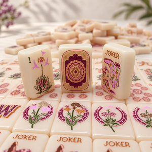 Set di Mahjong Americano di Lusso, 160 Tessere Premium in Acrilico, Motivi Incisi, Spedizione Rapida, Per Ordini all'Ingrosso, Wild Mare - Product Image 5