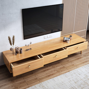 Nordic Style Solid Wood TV <b>Cabinet</b> 180Cm Storage TV Stand For Living Room - Product Image 3