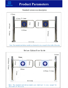 ประตูสวิงซุปเปอร์มาร์เก็ต Sentra <span class=keywords><strong>SS03</strong></span> ประตูทางเข้าซุปเปอร์มาร์เก็ต ประตูรั้วกั้นทางเข้าซุปเปอร์มาร์เก็ต - Product Image 3