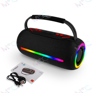 J P PRO7 Altavoz Bluetooth Luminoso RGB Colorido, Inalámbrico, de Alta Potencia, Portátil, para el Hogar, Escritorio, Exteriores, de Alta Gama - Product Image 1