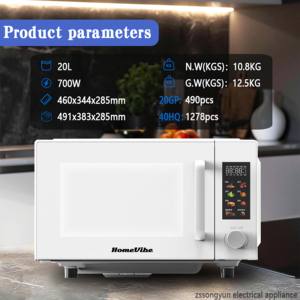 Four à <span class=keywords><strong>micro</strong></span>-ondes numérique 20L, fonction solo, 10 niveaux de puissance, fonction de dégivrage et verrouillage de sécurité pour enfants - Product Image 5