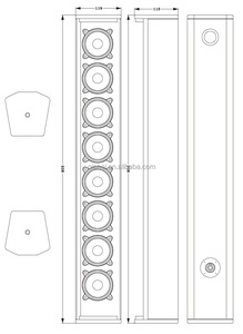 SF08 Altavoz de Columna de 8 x 3.5 Pulgadas a Bajo <span class=keywords><strong>Precio</strong></span>, Sistema de Sonido de Rango Completo, Barra de Sonido de 3.5 Pulgadas, Altavoz para Reuniones de 300W, 1200W <span class=keywords><strong>Pico</strong></span> - Product Image 5