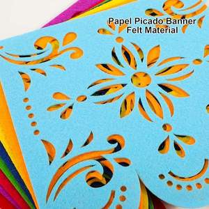 Undead Festival Decoration Felt Pull Flag Day of the Dead Death Day Color Pull Flower <b>Mexican</b> <b>Themed</b> Birthday <b>Party</b> Supplies - Product Image 4