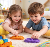 Jouet sensoriel en silicone, Slider magnétique anti-stress, Pierre apaisante, pour soulager l'anxiété, jeu de voyage apaisant pour garçons et enfants, en boîte