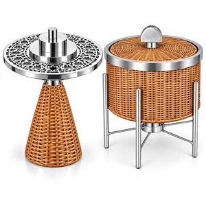 Plat de service décoratif en acier inoxydable pour buffet haut de gamme, hôtel, restaurant, réception de mariage, banquet, traiteur - Product Image 1