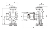 Pompe de circulation verticale en ligne IPUS PL, mini-pompe à faible bruit pour eau froide et chaude, idéale pour les systèmes CVC et solaires à énergie aérienne