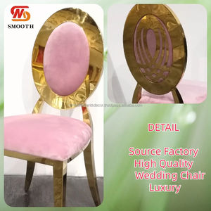 SMOOTH Modern Wedding Hotel Furniture <b>Pink</b> Cushion Gold <b>Chair</b> Restaurant Stacking Wedding Resin Louis <b>Chair</b> - Product Image 2