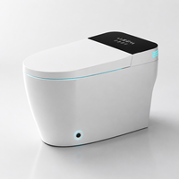 Articles sanitaires de salle de bain haut de gamme, toilettes intelligentes blanches monobloc automatiques