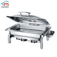 Ensemble de plats à frire pour les hôtels, en acier inoxydable, chauffant, de luxe, pour buffet