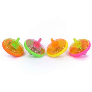 Jinming Kids mini peonza juguetes alivio del estrés transparente mano giro Juguete plástico peonza - Product Image 1