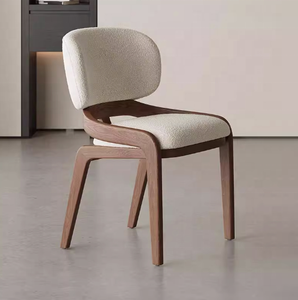 Wholesale OEM ODM Nordic Solid Wood Genuine Leather Commercial Office Villa Bar Coffee Hotel <strong>Restaurant</strong> Dining Chairs <strong>Set</strong> - Product Image 1