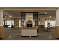 Design d'intérieur moderne et simple pour un club de café, concept de salon de café industriel, table et ensemble de chaises personnalisés