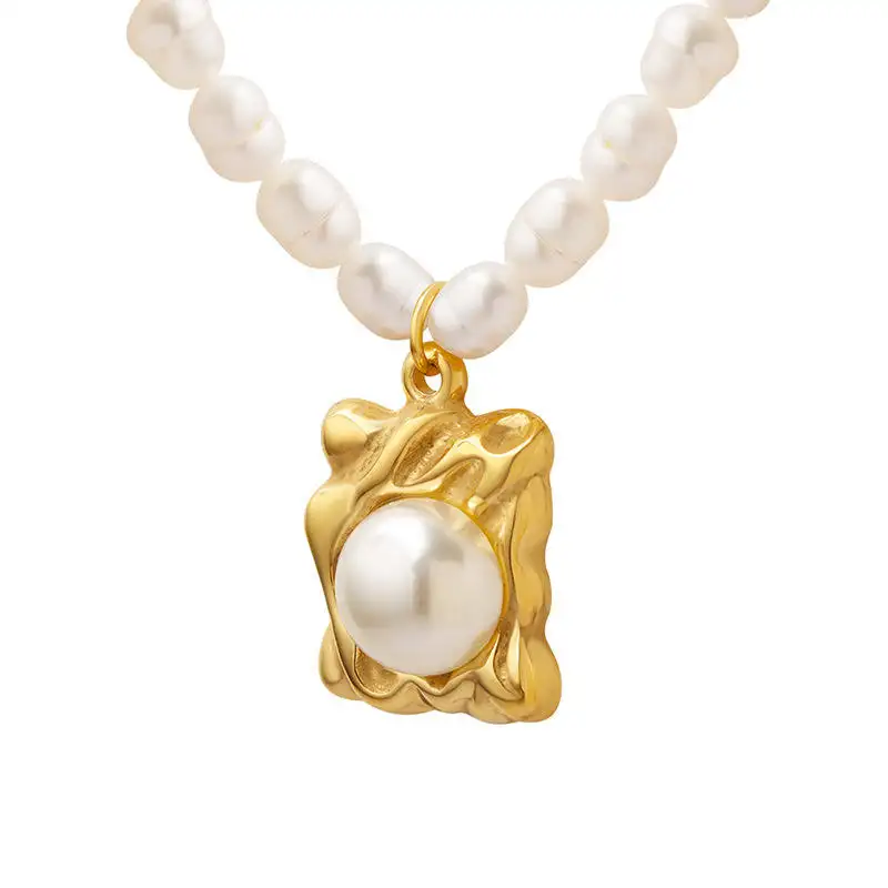 Vente en gros collier de perles naturelles personnalisé pour femmes bijoux fins perles vintage tour de cou collier de perles d'eau douce