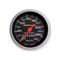 MrGauge 86mm Mekanik 833 N 280A Speedometer Gauge 0-280KM/Jam Seri Kompetisi Ulir Amerika 5/8" NF Pengukur Kecepatan Mobil Balap