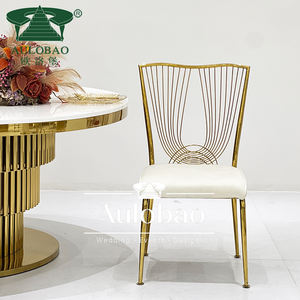 Mariage à Dubaï Chaise commerciale de luxe à cadre en acier inoxydable Mariage - Product Image 1