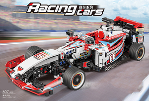 Bloques de construcción para niños, juguete de ladrillos para armar coche de carreras, serie <span class=keywords><strong>F1</strong></span>, ideal para regalo, código 2023, compatible con 607 piezas - Product Image 2