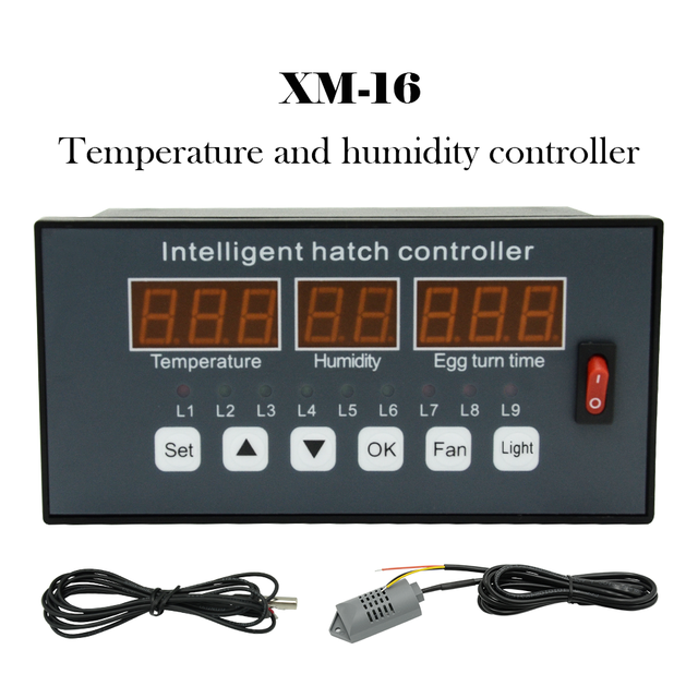 XM-16 Fully Automatic Intelligent Temperature Chicken Duck Goose Quail Incubator Controller Microcomputer Humidity