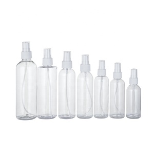 Empty 30ml,50ml,60ml,85ml,100ml ,120ml,150ml ,250ml,500ml transparent plastic bottle with spray pump