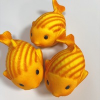 Mainan Squishy Simulasi Kembang Gula Bentuk Kucing, Tekstur Lembut dan Lembap, Bahan PU, Mainan Penghilang Stres Kreatif