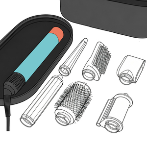 HS08 Wrap Styler Haartrockner Lockenstab HS 08 Heißluftbürste Wrap HS08 Haartrockner Lockeneisen / Makronen-Farbe - Product Image 2