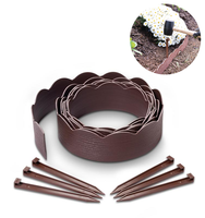Bordure de jardin 10m x 12cm 3mm EasyFlex sans creuser, enroulable, en plastique gaufré 2 en 1, anti-UV pour pelouse et parterres de fleurs