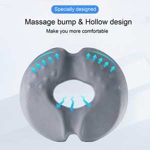 Almofada de Assento em Espuma de Memória para Cólica, Hemorroidas, Pós-parto, Suporte para Glúteos, Ergonomia para Sentar MJ - Product Image 3