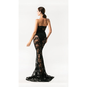 Abito da sera in pizzo nero - Product Image 1