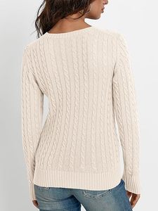 Fabrieksgroothandel Nieuwe Casual Warme Wintertrui 100% Katoenen Hals Dikke Stevige Schouder Effen Kleur Met Capuchon Voor Winterkleding - Product Image 4