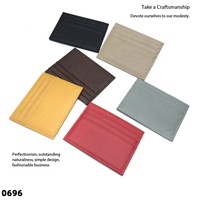 Portefeuille à cartes en cuir véritable exquis, fin et compact, porte-cartes étendu pour cartes de crédit et d'identité, pour hommes et femmes
