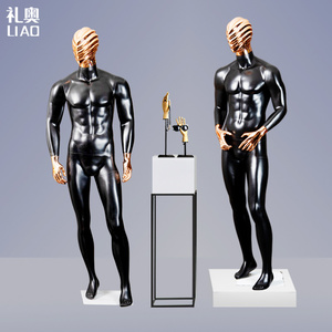 Cửa hàng sang trọng Shinny vàng và bạc người giả thiết kế mới bán buôn sợi thủy tinh nam giả với vải đứng đầu phong cách - Product Image 3