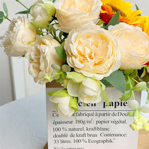 Bouquet de tournesols artificiels Muyu Chronicles en soie, réaliste, pour la décoration de la maison, arrangement floral - Product Image 4