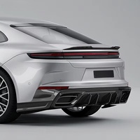 Kit aérodynamique de diffuseur arrière et spoiler de coffre en fibre de carbone sèche préimprégnée pour Porsche Panamera 976 2024+