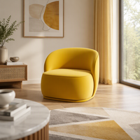 Fauteuil individuel design style crème pour réception d'hôtel, salon de beauté ou espace d'attente