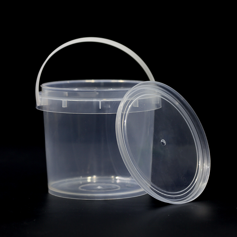 Оптовая продажа, изготовленный на заказ, Квадратный пластиковый ковш для пищевой упаковки объемом 4 л с крышкой и ручкой