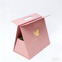Boîtes cadeaux personnalisées de luxe en papier magnétique avec revêtement UV, formes spéciales pour petites entreprises, avec poignée